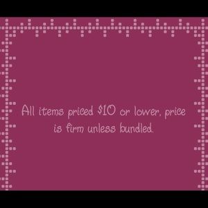 $10 or less, price is firm unless bundled